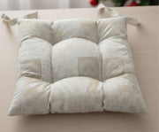 Cuscino Coprisedia "Morbidone" Linea Parigi | Cotone Lurex Natalizio | Con Laccetti - BUBULLINA