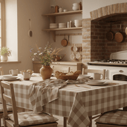 Tovaglia Campagnola 100% Cotone Tinto Filo – 4 Colori | Standard e Su Misura - BUBULLINA