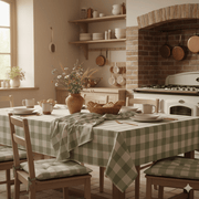 Tovaglia Campagnola 100% Cotone Tinto Filo – 4 Colori | Standard e Su Misura - BUBULLINA