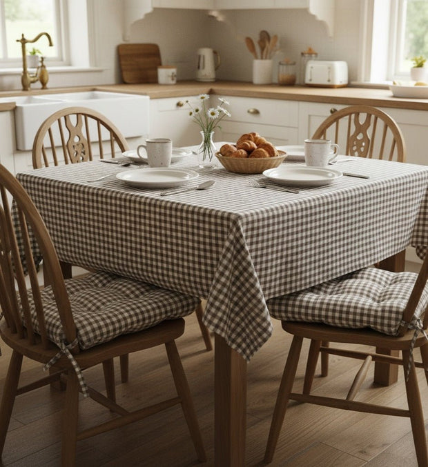 Tovaglia Campagnola Quadri Piccoli 100% Cotone Tinto Filo – 4 Colori | Standard e Su Misura - BUBULLINA