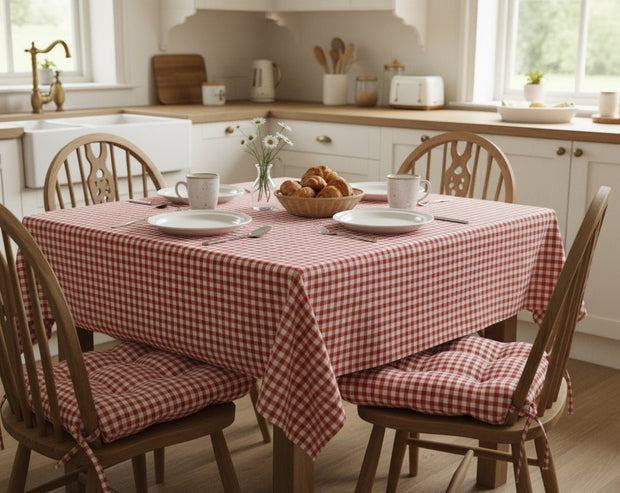 Tovaglia Campagnola Quadri Piccoli 100% Cotone Tinto Filo – 4 Colori | Standard e Su Misura - BUBULLINA