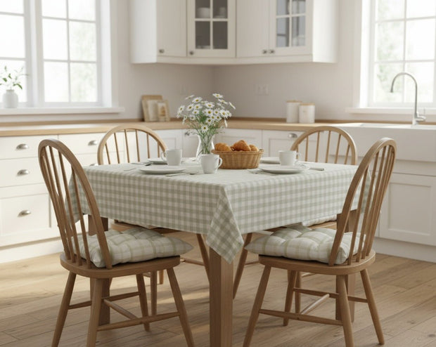 Tovaglia Campagnola Quadri Piccoli 100% Cotone Tinto Filo – 4 Colori | Standard e Su Misura - BUBULLINA