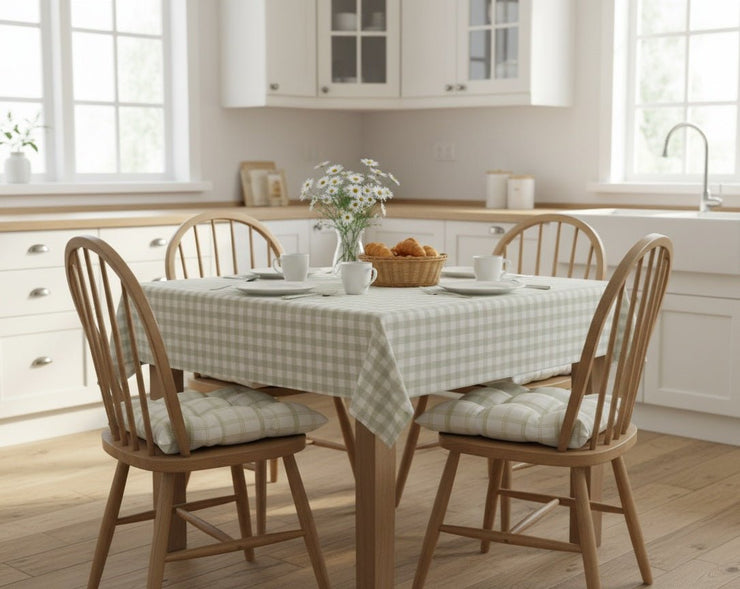 Tovaglia Campagnola Quadri Piccoli 100% Cotone Tinto Filo – 4 Colori | Standard e Su Misura - BUBULLINA