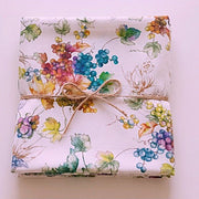 Tovaglia in Puro Lino con Stampa Digitale Botanica | Eleganza Mediterranea | 150x190 / 150x250 cm - BUBULLINA